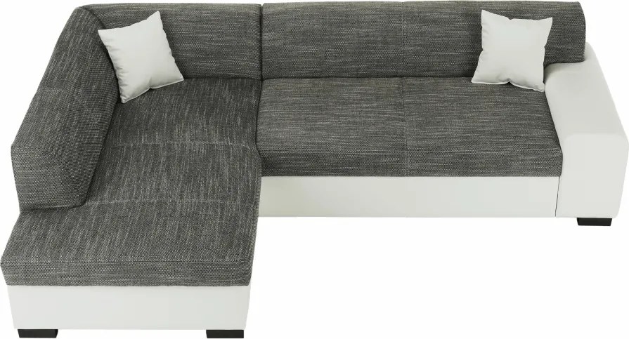 Ülőgarnitúra, fehér/szürke melír, balos, MINERVA