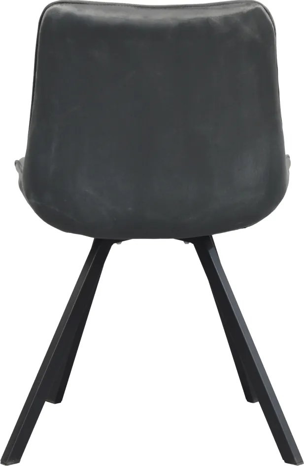Étkezőszék, sötétszürke Velvet szövet/fekete, SAMIRA