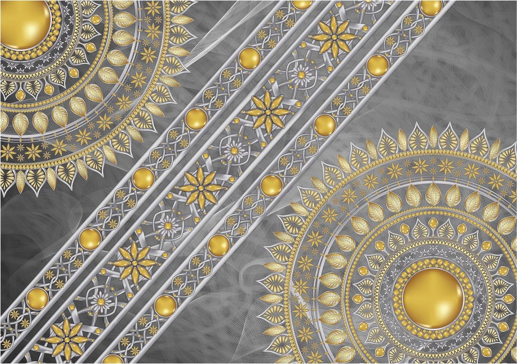 Fotótapéta Arany Mandala Luxus és elegancia keleti design 460x300 +ragasztó