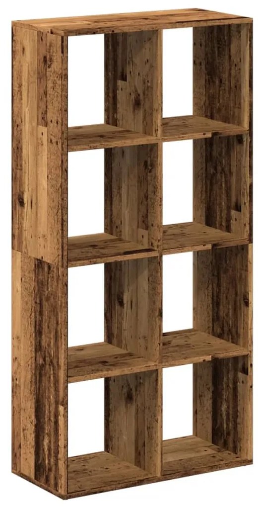 antik fa színű fa térelválasztó könyvespolc 69,5x29x137,5 cm