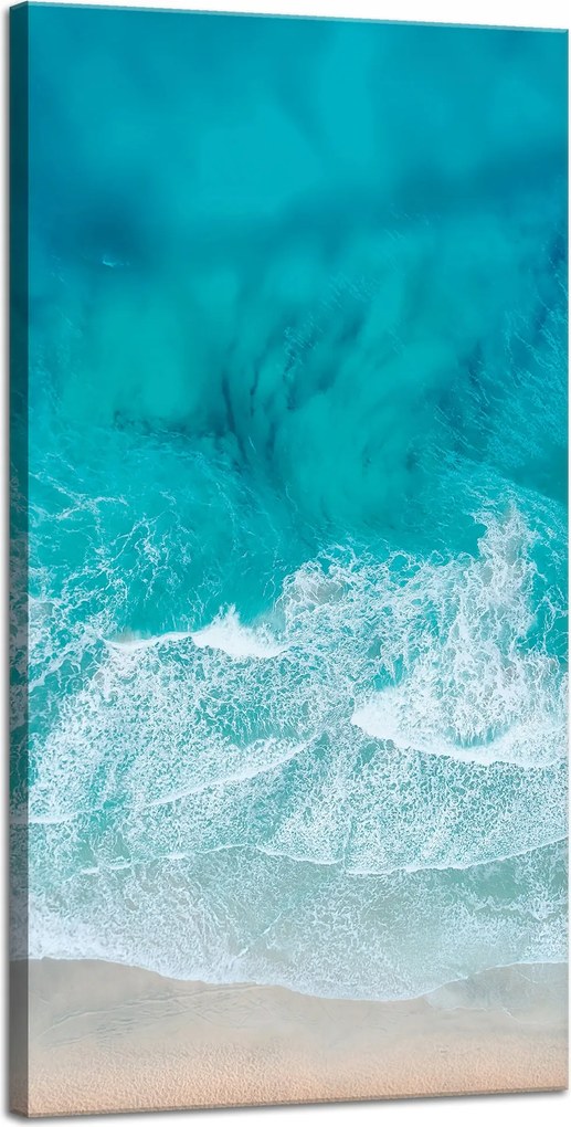 Vászonkép Tengerpart Őrült Víz Hullámok 40x80 cm Ideális ajándék