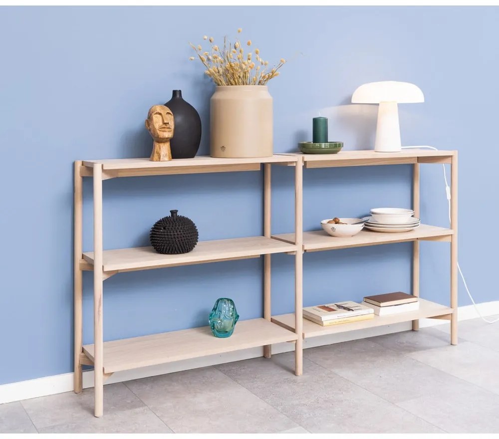 Natúr színű könyvespolc tölgyfa dekorral 169x88x30 cm Braidwood – Actona