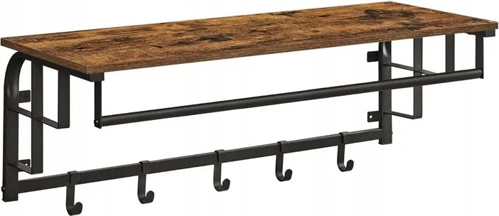 Akasztós fogas forgácslap Songmics bükk sötét