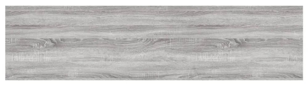 4 db szürke sonoma színű szerelt fa fali polc 80 x 20 x 1,5 cm