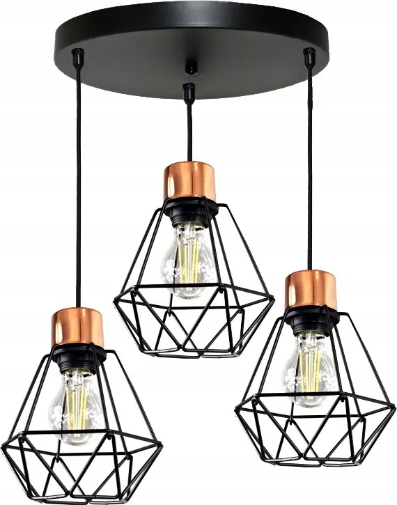 Csillár Függőlámpa Drót Loft Led Gyémánt