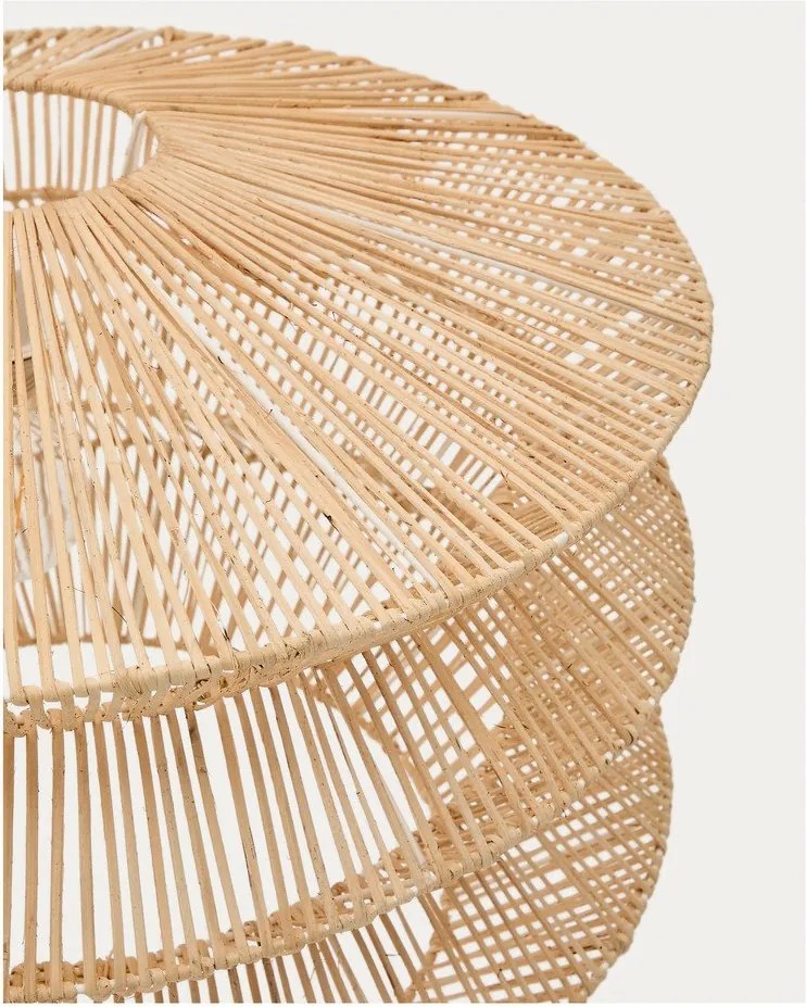 Natúr színű függőlámpa rattan búrával Dakit – Kave Home