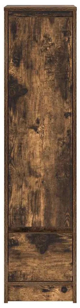 füstölt tölgy szerelt fa magasszekrény 29,5x34x119,5 cm