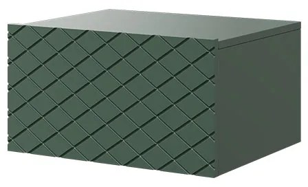 Scalia 50 1SZ éjjeliszekrény szett 2 db, falra szerelhető - Matt sötétzöld