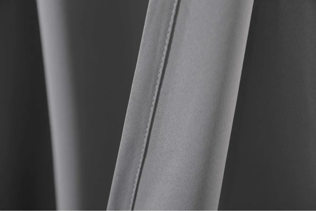 Függöny OXFORD LIGHT 140x250 cm, világosszürke Felfüggesztés: Hullámos sínszalag