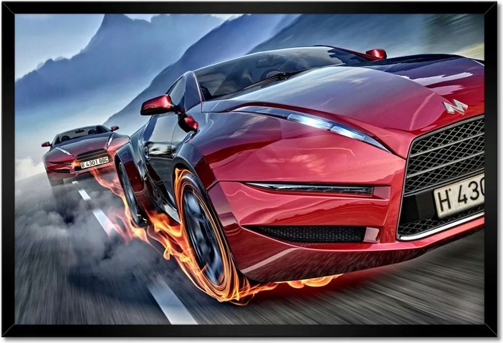 Poszterek keretben 60x40 Autóverseny