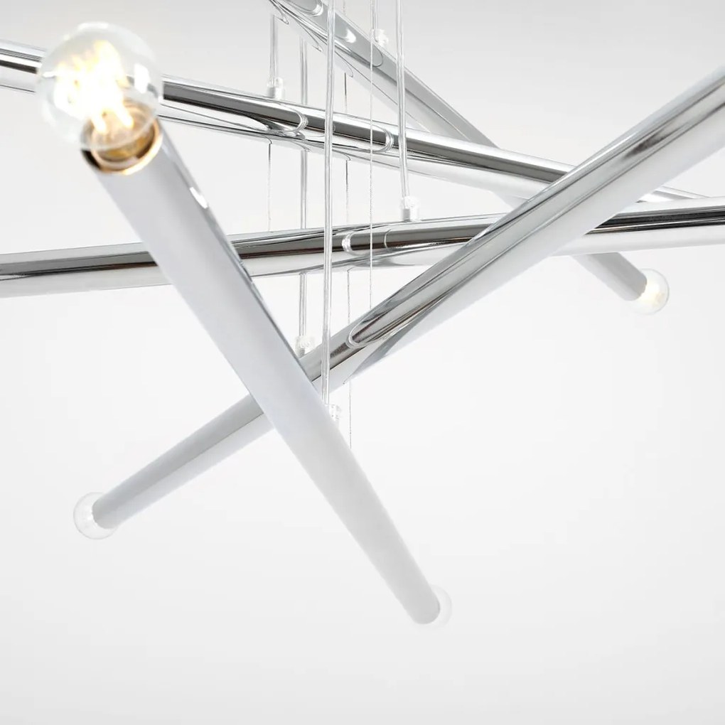 ALDEX 1072M4 TUBO Modern Led Függesztett Lámpa Króm E14 IP20