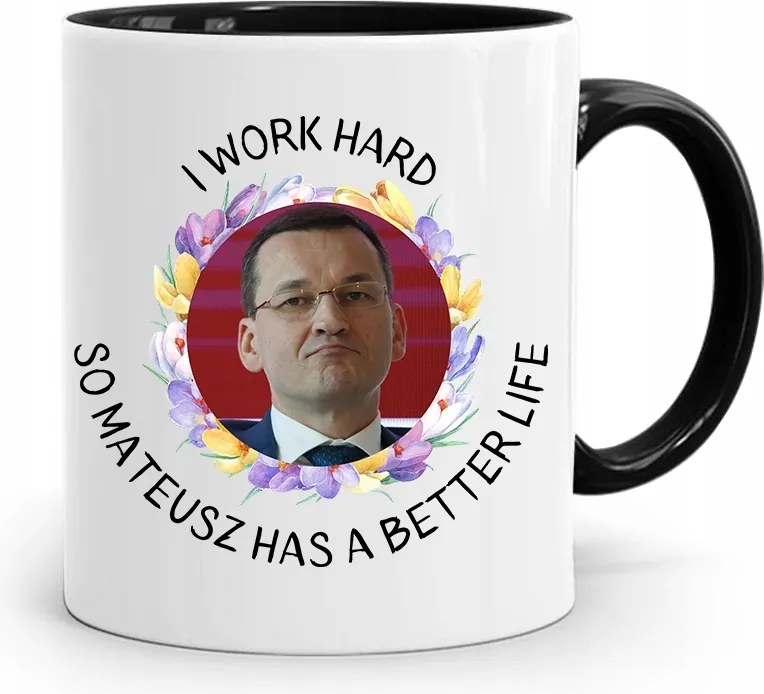 Bögre Fekete Politikusok Miniszterelnök Mateusz Morawiecki