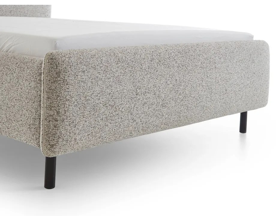 Bézs kárpitozott franciaágy ágyrács nélkül 140x200 cm Primo – Meise Möbel