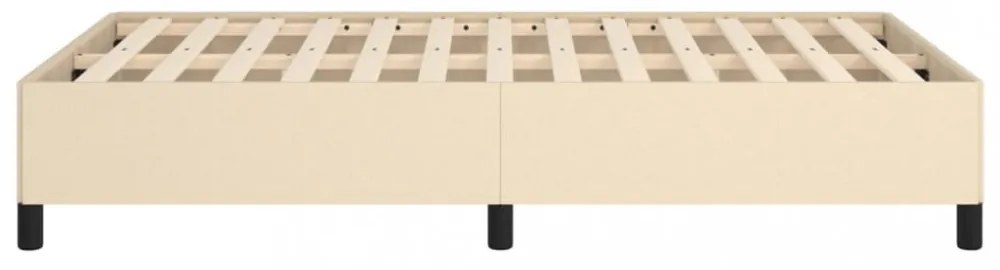 krémszínű szövet ágykeret matrac nélkül 120x200 cm