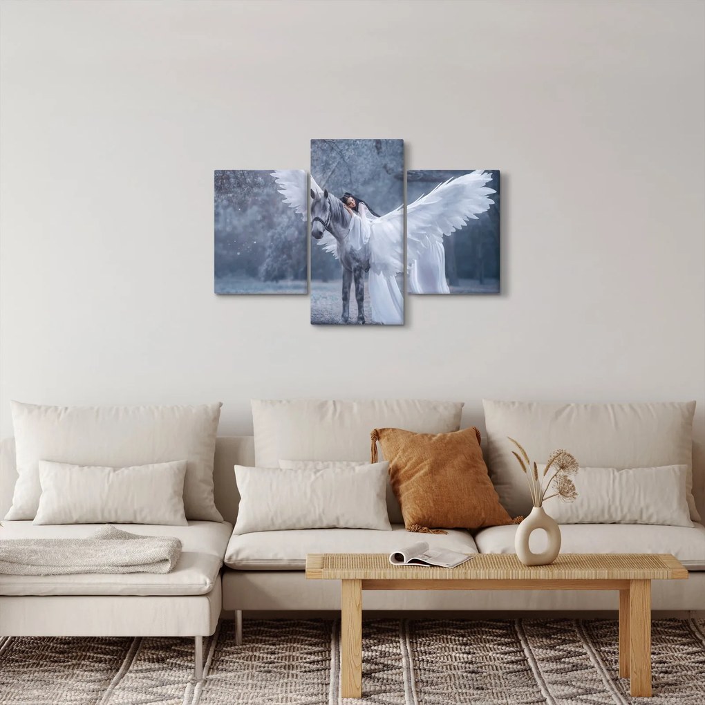 Egy lány képe az egyszarvún (90x60 cm)