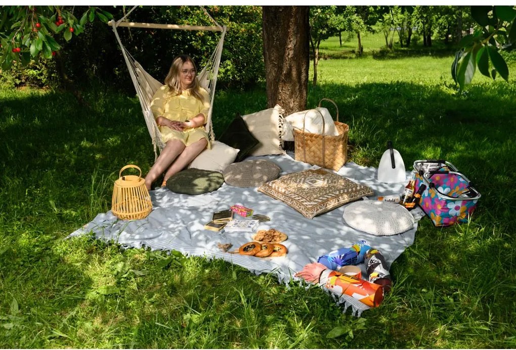 PALAK bézs függőszék fekete állvánnyal