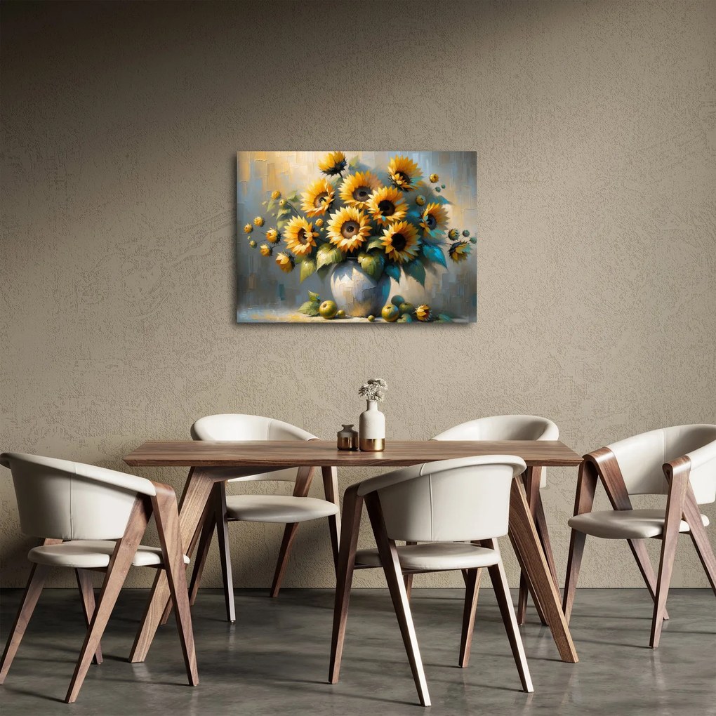 Kép – Napraforgós váza (70x50 cm)