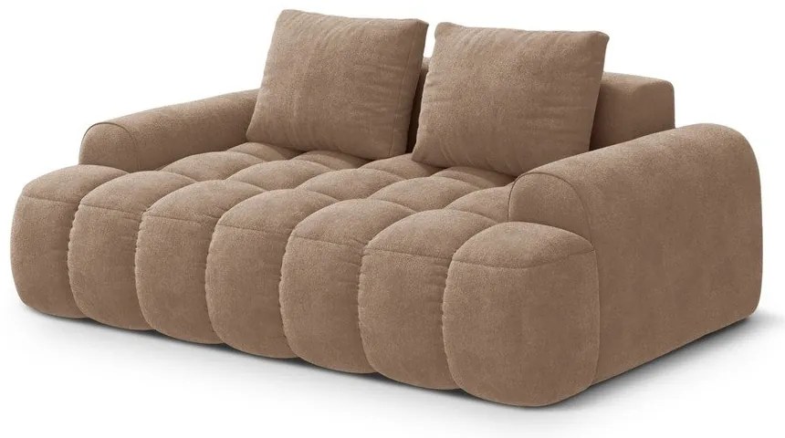 Világosbarna bársony kanapé 175 cm Linz – Cosmopolitan Design