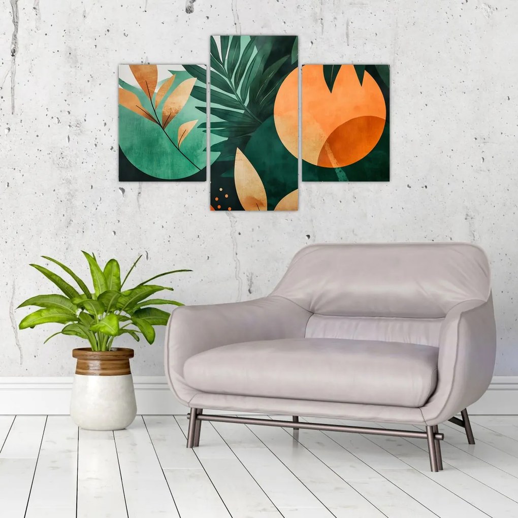 Kép - Geometrikus természeti minták (90x60 cm)