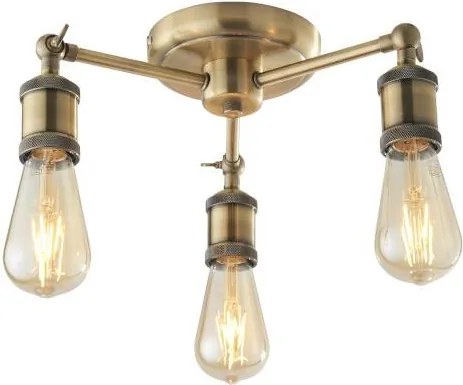 ENDON 97243 HALO Loft Mennyezeti Lámpa Antik Sárgaréz E27 IP20