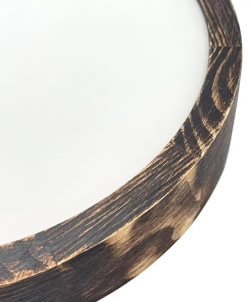 Brilagi - Mennyezeti lámpa CARVALHO SLIM SMOKEY 1xE27/60W/230V tölgy, átmérő 27,5 cm