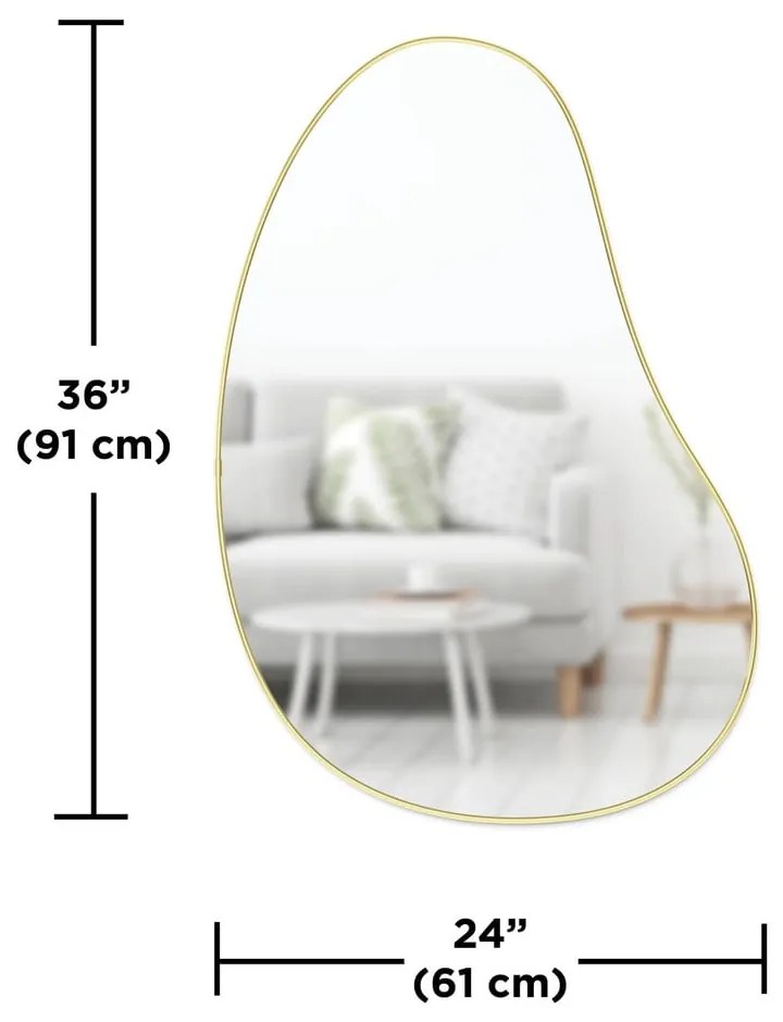 Fali tükör 61x92 cm Hubba Pebble – Umbra