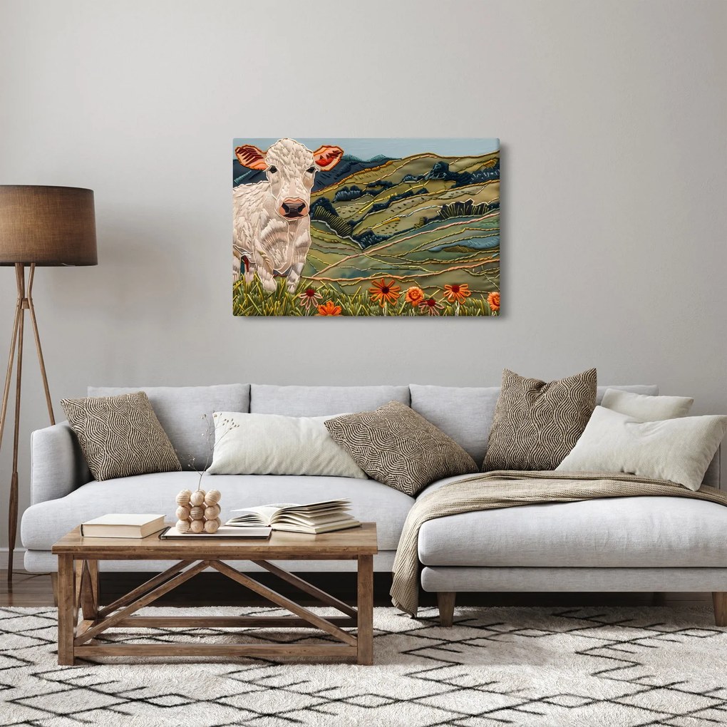 Kép - Kötött motívum utánzata (90x60 cm)