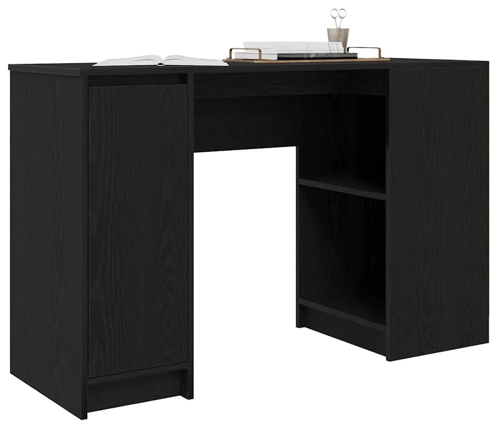 fekete tölgy forgácslap íróasztal 120x42x76 cm