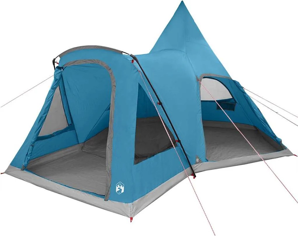 vidaXL Teepee sátor 5 fő számára tetővel Kék 545 x 450 x 295 cm