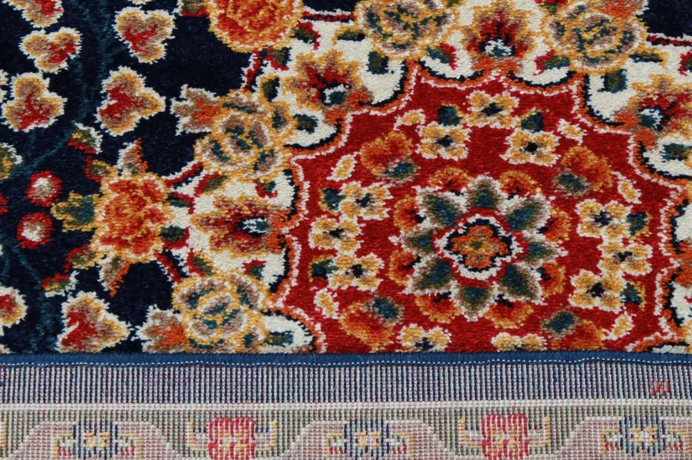 Klasszikus szőnyeg Sötét kék AFSHAR 150x225 Perzsa szőnyeg