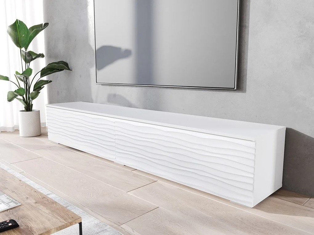 TV szekrény Dlana 180 MDF (fehér + fehér gyapjú) . 1106206