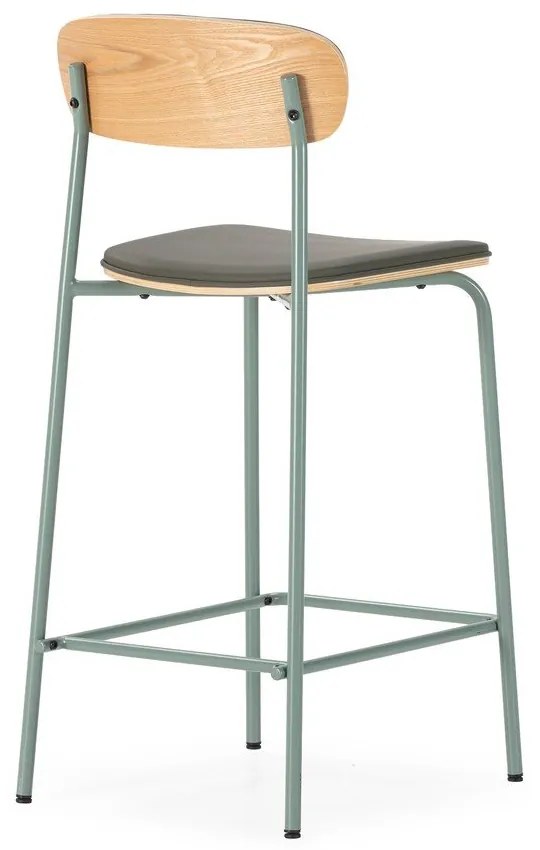 Sötétzöld kárpitozott bárszék szett 2 db-os (ülésmagasság 65,5 cm) Saula – Marckeric