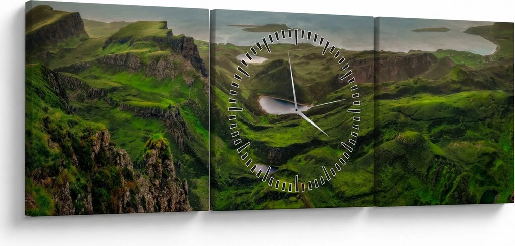 Kép - Quiraing, Skócia (órával) (90x30 cm)