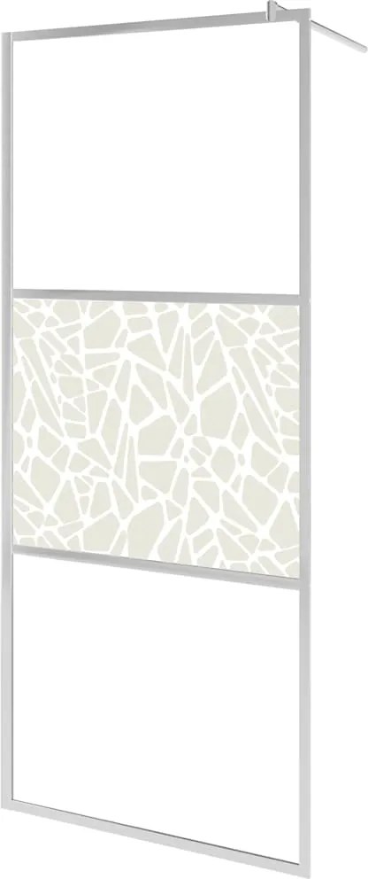 vidaXL zuhanyfal kőmintás ESG üveggel 90 x 195 cm