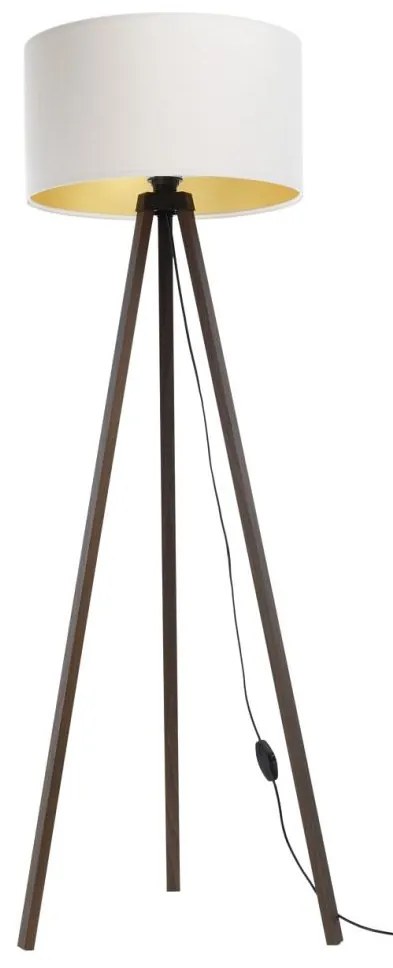 Állólámpa STANDART 1xE27/60W/230V fehér/barna