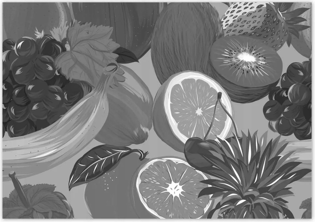 Poszterek 100x70 Citrus szürke Gyümölcsök