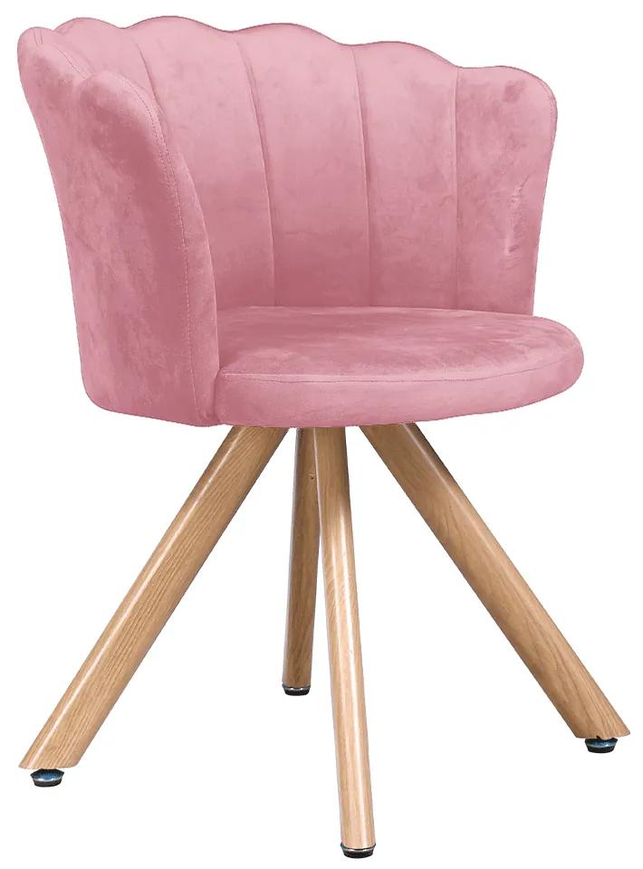 Dizájn fotel, Art-deco, szövet rózsaszín, NOBIA