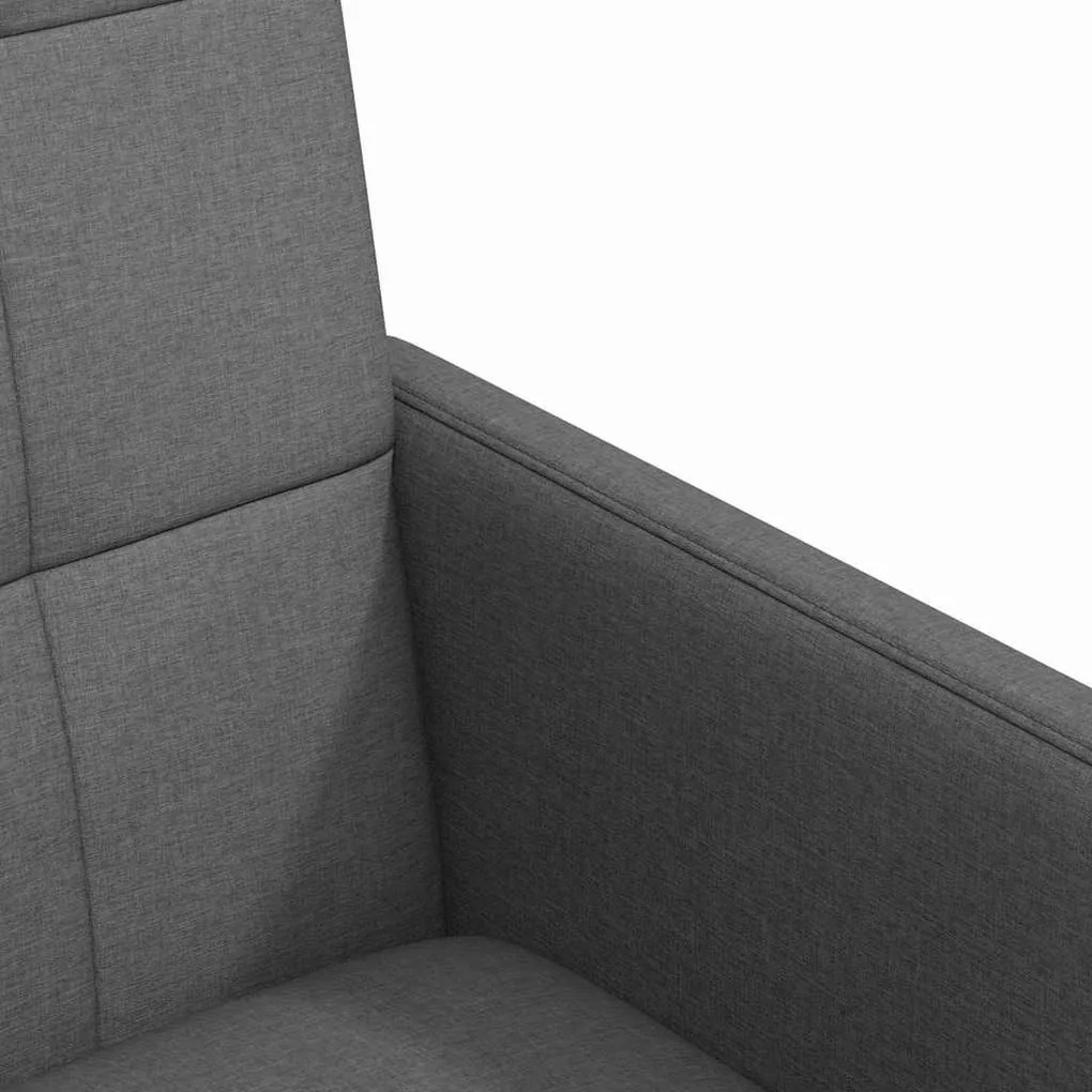 Kerekes Étkező Székek 2 pcs Sötétszürke 58 x 65 x 94 cm szövet