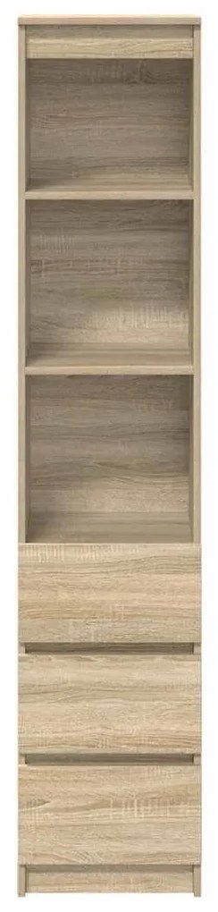 sonoma tölgy szerelt fa magasszekrény 37,5x35x180 cm