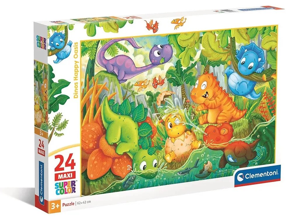 Dinoszaurusz Happy Oasis 24 db-os maxi puzzle Clementoni
