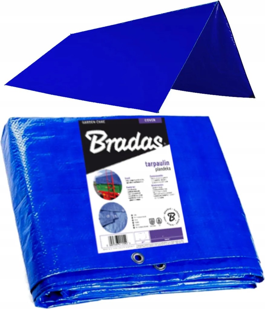 Tarp Ponyva Vastag Erősített Vízálló 2x4m 50g/m2 Kék