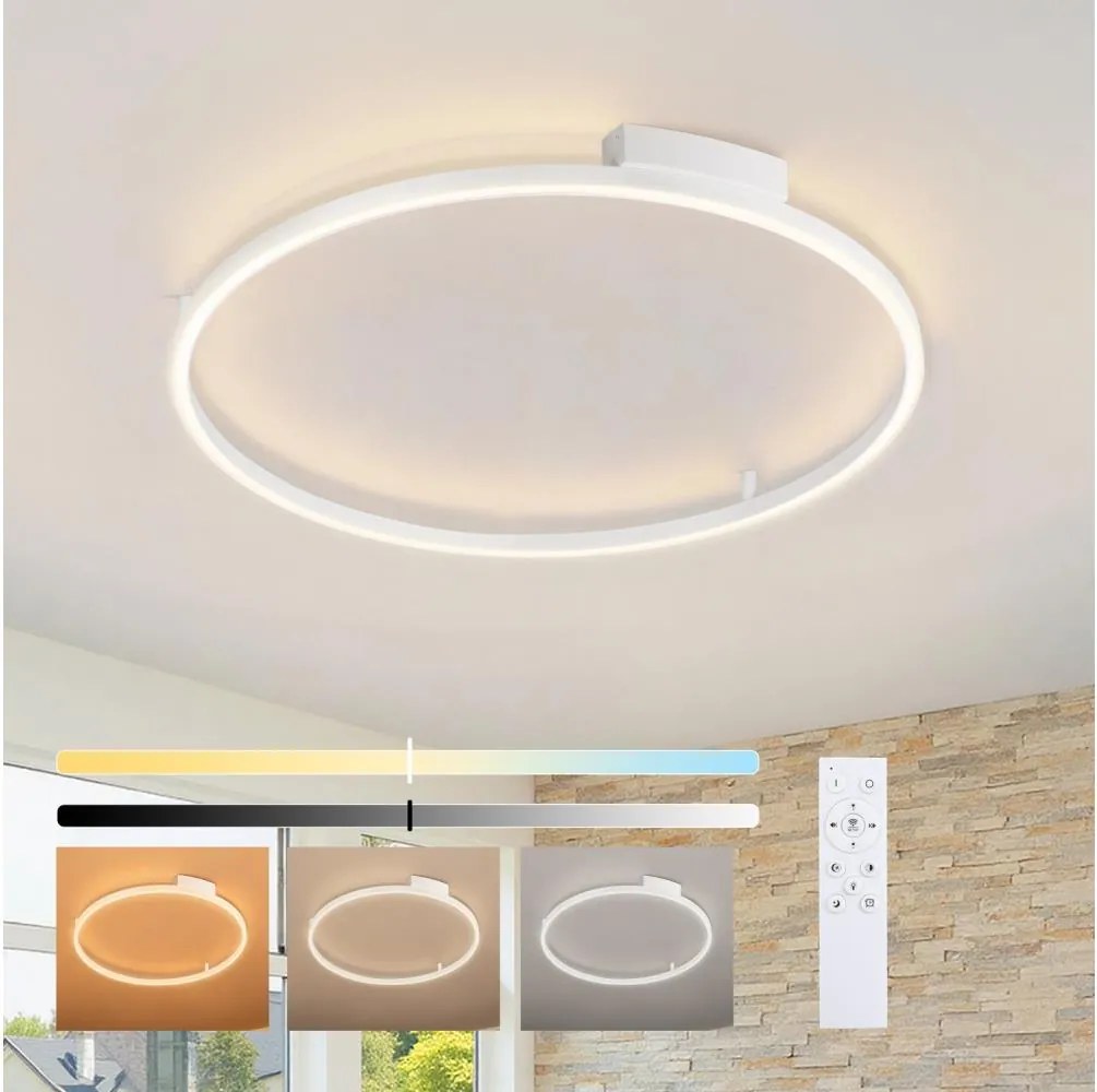BRILAGI - PORTOFINO LED dimmelhető lámpatest, LED/60W/230V, Ø 80 cm, fehér + távirányító