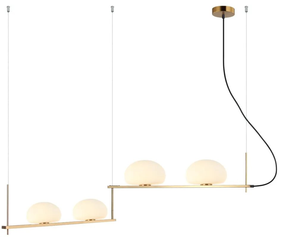 ITALUX PND-357784-BRO-W KERNIO Modern Függesztett Lámpa Sárgaréz, Opál G9 IP20