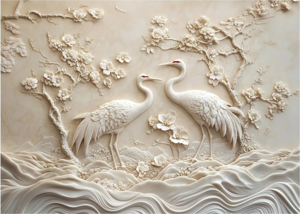Üveg kép - Kínai minta (70x50 cm)