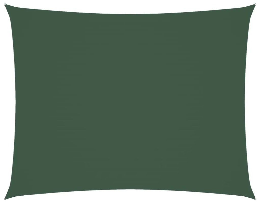 sötétzöld téglalap alakú oxford szövet napvitorla 5 x 7 m
