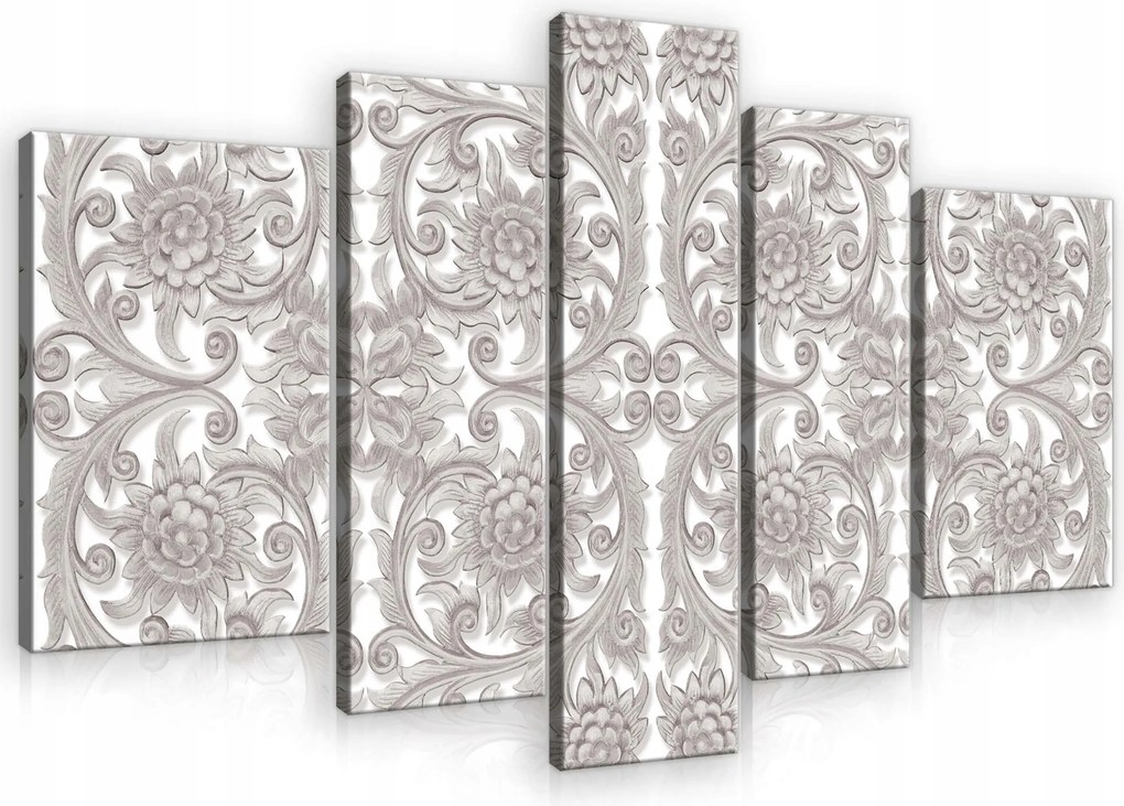 Vászonkép 170x100 moduláris poliptich virág dísz fali dekoráció
