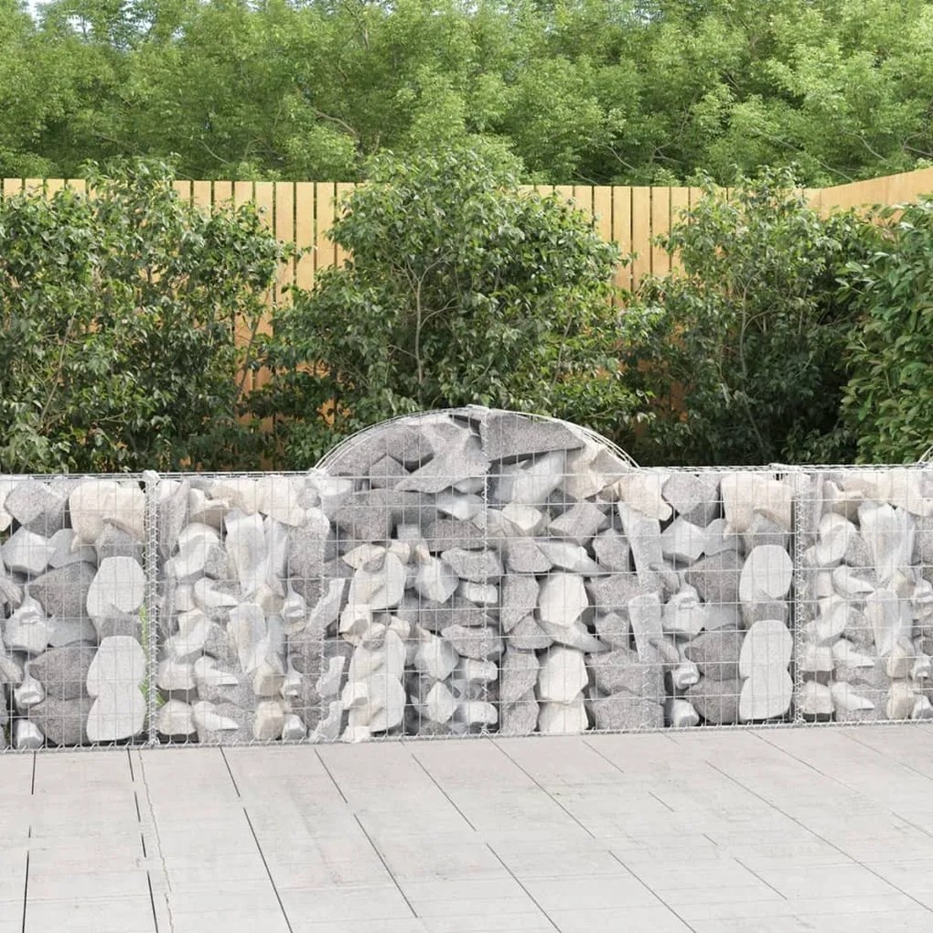 40 db íves horganyzott vas gabion kosár 200x30x80/100 cm