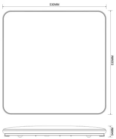 Zuma Line JE-DHS-0530-CH - LED Dimmelhető mennyezeti lámpa OMAR LED/48W/230V króm