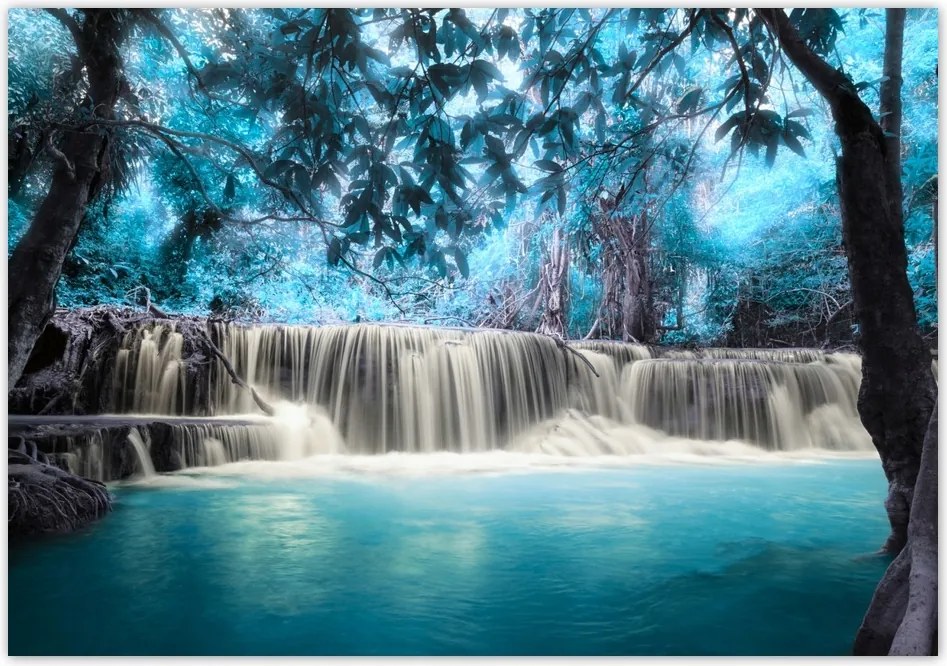 Fotótapéta flizelina 416x290 Kék vízesés