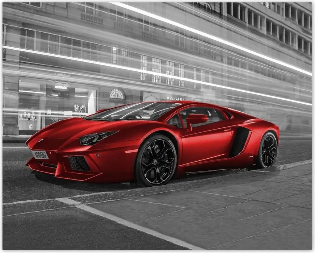 Poszterek 50x40 Piros autó